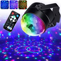 disco lights Sound Activated Party Lights with Remote Control Dj Lighting RBG Disco Ball, Strobe Lamp 7 Modes Stage Light for family parties KTV bar Christmas Halloween DJ wedding stage decoration