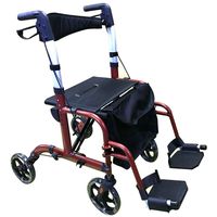 TG888 Folding Upright Rollator Walker Medical Seat Back Four Wheel Drive Wheelchair