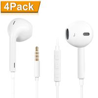 Earbuds, 4 Pack in-Ear Noise Isolating Headphones Earphones with Microphone and Volume Control Compatible with Phone 6s Plus/6s/6/SE/5s/5c/5 and All 3.5mm Interface Devices
