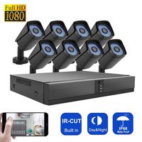 BTIHCEUOT 8inch AHD Camera, Analog DVR Kit Security Video HD 200W Pixels for Outdoor Surveillance System(US Plug)