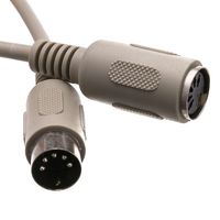 at Keyboard Extension Cable, Din5 Male to Din5 Female, 5 Conductor, Straight, 6 Foot
