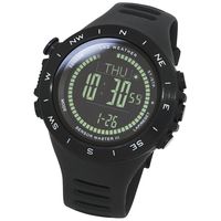 LAD-WEATHER Swiss Sensor Watch Altimeter Barometer Compass Climbing Trekking Camping Sports Outdoor Watches (Black Black + Direction)