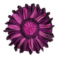JWH Handmade 3D Flowers Accent Pillow Round Sunflower Cushion Decorative Pillowcase with Pillow Insert Home Sofa Bed Living Room Decor Gift 12 Inch / 30 cm Velvet Ombre Purple