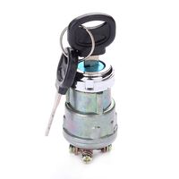 Foreverharbor Universal Car Boat 12V 4 Position Ignition Starter Switch with 2 Keys for Petrol Engine Farm Machines Harvesters Supplies