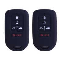 2Pcs XUHANG Sillicone key fob Skin key Cover Remote Case Protector Shell for 2015 2016 2017 Honda CR-V Civic Accord Pilot Smart Remote Black