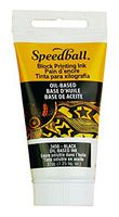 Speedball 3450 Oil-Based Block Printing Ink For Professional, Permanent Prints AP Certified 1.25 FL OZ, Black