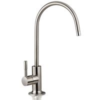 iSpring GA1-BN Kitchen Bar Sink Lead-Free Drinking Water Faucet, Reverse Osmosis Faucet, Contemporary Style, High Spout, Brushed Nickel Finish