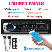 HuaiQing Car Mp3 Player with Bluetooth, in-Dash FM Radio Receiver Aux Input USB Wireless Remote Control Car Stereo