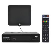 NUNET ATSC HD Digital Converter Box w/ 1080p HDMI Output, 35 Miles Over The Air Antenna & Amplifier, Daily/Weekly Scheduled DVR Recorder Media Player for TVs or Monitors