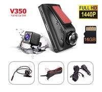 HKXLT- Dual Dash Cam,Car DVR Camera,1080p Effort H6 HD Front and Rear Night Vision Car Camera, 1080p+720p Dual Lens Night Vision Dash Cam Video Recorder,3.5" IPS Touch Screen Dual Lens ...(V350)