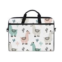 AGONA Cute Alpaca Llama Cactus Laptop Shoulder Messenger Bag 15 inch Case Sleeve for 14 Inch Laptop Case Laptop Briefcase Compatible Notebook MacBook Ultrabook Chromebook