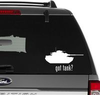 Got Tank Military Army Vinyl Decal Sticker For Wall Decor, Windows, Laptop, Car, Truck, Motorcycle, Vehicles (Size-6 inch/15 cm Wide) - (Matte WHITE Color)