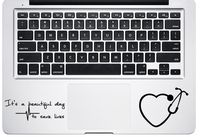 Decals Stickers It's a Beautiful Day to Save Lives Derek Quote Grey's Anatomy Heart Stethoscope