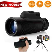 Monocular Telescope 12x50 High Power HD Monocular Scope & Tripod Waterproof Monocular Compact Fogproof Shockproof Scope BAK4 Prism FMC Monoculars for Bird Watching, Camping, Hiking, Match