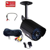 VideoSecu 520TVL Bullet Security Camera Infrared Day Night Outdoor 36 IR LEDs Built-in Mechanical IR-Cut Filter Switch for CCTV DVR Home System with Power Supply, Cable B2L