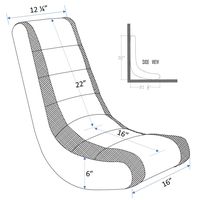 THE CREW FURNITURE Classic Video Rocker Gaming Chair