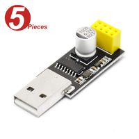 WINGONEER 5Pcs USB to ESP8266 Serial Wireless WiFi Module Developent Board 8266 WiFi Adapter