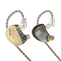 KZ-AS12 in-Ear Monitors, 12BA(6BA on Each Side) HiFi Stereo Noise Isolating IEM Earphones/Earbuds/Headphones with Detachable Cable Universal-Fit Wired Sports 0.75mm 2PIN (Without MIC, Black)