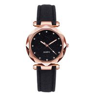 AMOUSTORE Women's Watches Rhinestone Quartz Watch PU Leather Strap Wristwatch (Black)