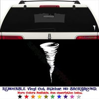 GottaLoveStickerz Tornado Hurricane Storm Removable Vinyl Decal Sticker for Laptop Tablet Helmet Windows Wall Decor Car Truck Motorcycle - Size (12 Inch / 30 cm Tall) - Color (Matte Blue)