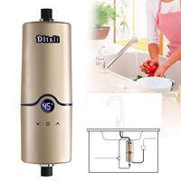 240V 5.5W Instant Water Heater 4 Power Levels Electric Hot Tankless Heater Mini size for Bathroom Home Kitchen
