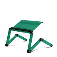FURINNO Ergonomics Aluminum Vented Adjustable Multi-functional Laptop Desk Portable Bed Tray, Christmas Green