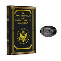 Real Pages Portable Diversion Book Safe with Combination Lock - Hollowed Out Book with Hidden Secret Compartment for Jewelry, Money and Cash (The Constitution of The United States of America) (Small)