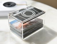 Polaroid Clear Acrylic Vintage Camera Photo Storage Box for Zink 2x3 Photo Paper (Snap, Zip, Z2300)