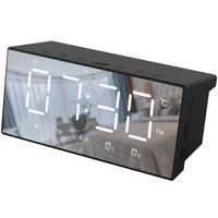 Pumouga Bluetooth Speaker Radio Alarm Clock Radio for Bedrooms, Digital Alarm Clock Dual Alarms, Alarm Clock Radio Large Display with Bluetooth Speaker