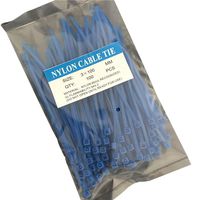 Aspire 100 Pcs Nylon Cable Ties, Heavy Duty Plastic Zip Ties, 4 In / 6 In / 8 In, Red, Yellow, Blue, Green, Black, White-Blue-8 in