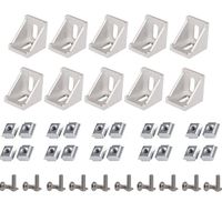 2020 Corner Bracket, 2020 Series Aluminum Profile Connector Set, 10pcs Corner Bracket 6mm Slot Aluminum Profile Accessories