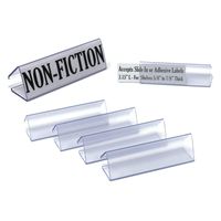 3.15" L Wood Shelf Label Holder, Clip On Ticket Holder for Shelves .6" to .9" Thick, 100 Pack