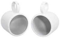 2 8" White Wakeboard Tower Enclosure Pods for Wet Sounds XS-808 Marine Speakers