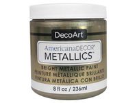 DecoArt Ameri Deco MTLC Cham Americana Decor Metallics 8oz ChampagnGld, 1, Champagne Gold