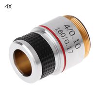 Hukai 4X 10X 40X 100X Achromatic Objective Lens For Biological Microscope 185