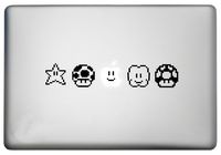 Roommates Nintendo Super Mario Bros Characters Vinyl Decal is a Super World Mario Bros MacBook Pro Sticker Art Print Decal. Laptop Sizes 11, 12, 13 and 15 inch. Many Colors-RED
