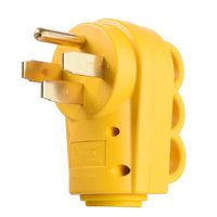 MICTUNING 125 250V 50Amp Heavy Duty RV Replacement Male Plug with Ergonomic Grip Handle Yellow