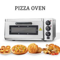 TRUSTME Commercial Pizza Oven 2200W Stainless Steel Pizza Oven Countertop 110V Electric Pizza and Snack Oven 16 Inch Deluxe Pizza and Multipurpose Oven for Restaurant Home Pizza Pretzels Baked Dishes