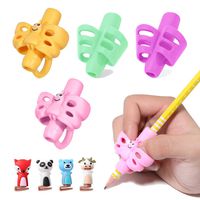 Pencil Grips - BUSHIBU Children Pen Writing Aid Grip Set Posture Correction Tool for Kids Preschoolers Children,Hollow Ventilation (Pack of 4)