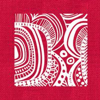 Ethnic Flower Red Paper Luncheon Napkins Ethnic Theme Red & White Patterns 2x20pcs