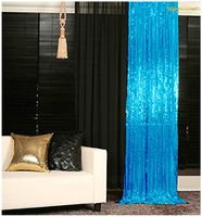 Sequin Curtains 4 Panels Turquoise 3FTx6FT Glitter Backdrop Curtain Photo Backdrop Sequins Shower Curtain Set-1018E