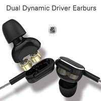 Bass Headphones in Ear Earbuds Earphones with Microphones and Volume Control Hi-Fi Headsets for Samsung iPhone Android with 3.5mm Jack (Black-2)