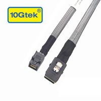 10Gtek Internal Mini SAS HD SFF-8643 to Mini SAS SFF-8087 Cable, 0.5-Meter(1.6ft), Foldable, Flexible