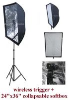 Studio Flash 60x90cm 24"x36" Easy Softbox Diffuser Kit with Wireless Remote Trigger for Canon 430EX II, 580EX II, 550EX, 600EX; NIKON SB-600, SB-800, SB-900, SB700, SB910, SB-26, SB-27, SB-28, SB-80DX, SB-50DX; VIVITAR 285HV, DF383 Speedlight Flash