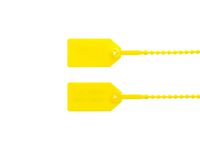 SecureTM Cable Ties 8 Inch Blank Light-Duty Yellow Pull Tight Plastic Seal - 100 Pack