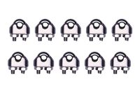 Penta Angel M3 Stainless Steel 1/8"/3mm Wire Rope Cable Clip Clamp 10PCS