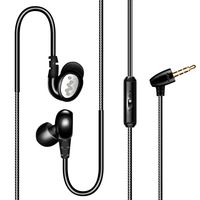 YASSUN 0A02 Sports Running Headphones Heavy Bass Gym/Exercise Headsets Wire-Controlled Ear Hanging Earbuds for iPhone/IPad/Android Smartphones/Mp3/mp4 Player/Tablet Black