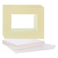 U.S. Art Supply 8X10 Ivory Photo Mat Board Set - Mats, Backboard & Clear Bags - 25 Sets
