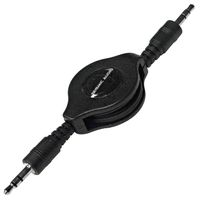 Seismic Audio Retractable 1/8" (3.55 mm) Stereo Male Patch Cable-3 Feet (SA-iERet3