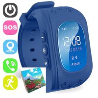 Jsbaby Kids Smart Watch for Children Girls Boys Digital Watch with Anti-Lost SOS Button GPS Tracker Smartwatch Great Gift for Children Pedometer Smart Wrist Watch for iOS Android (Deep Blue)